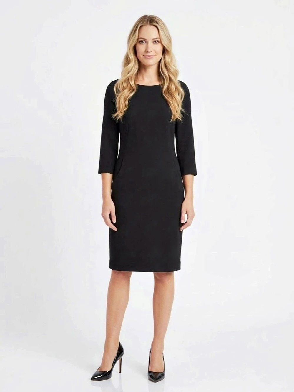 M.M. LaFleur The Etsuko Dress Black Midi Size 6